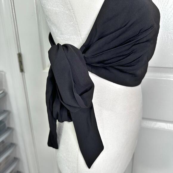 NWT Superdown Charlotte One Shoulder Crop Top Black Womens S - Picture 6 of 10